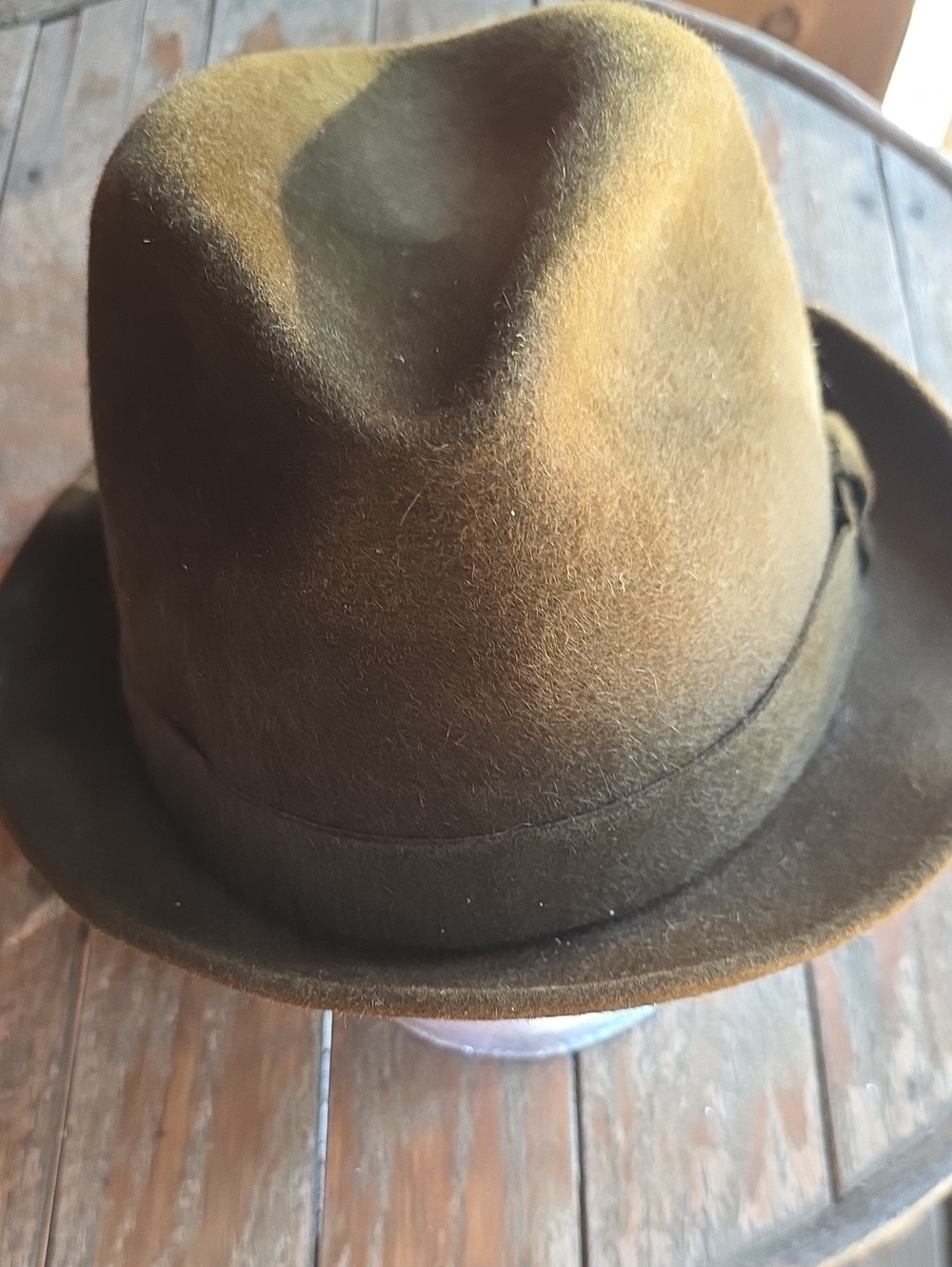 Stetson brown felt fedora with black band